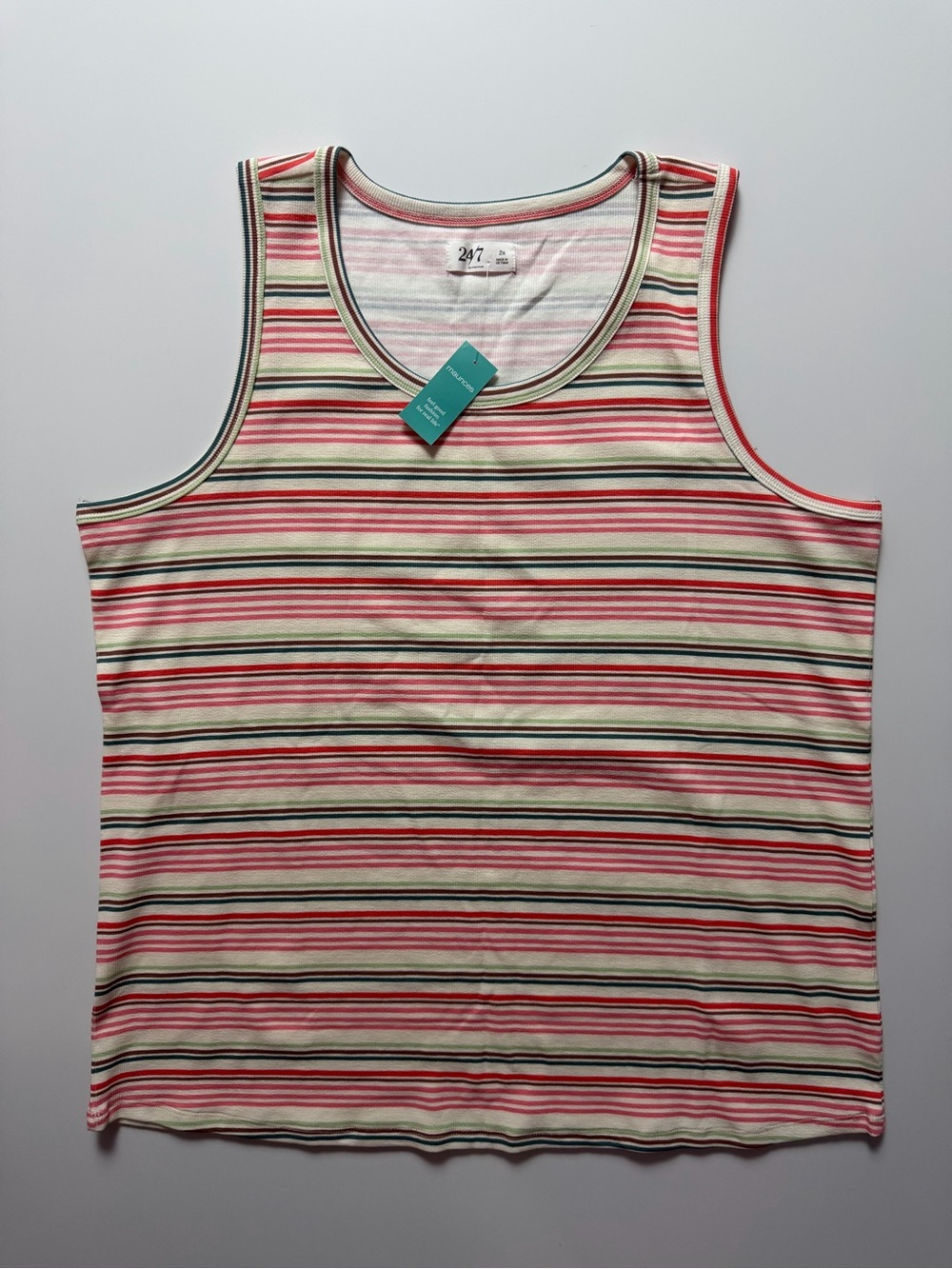 NWT Maurice’s 24/7 Striped Tank, Size 2X